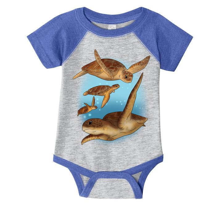 Sea Turtle Ocean Skip A Straw Save A Turtle Gift Infant Baby Jersey Bodysuit