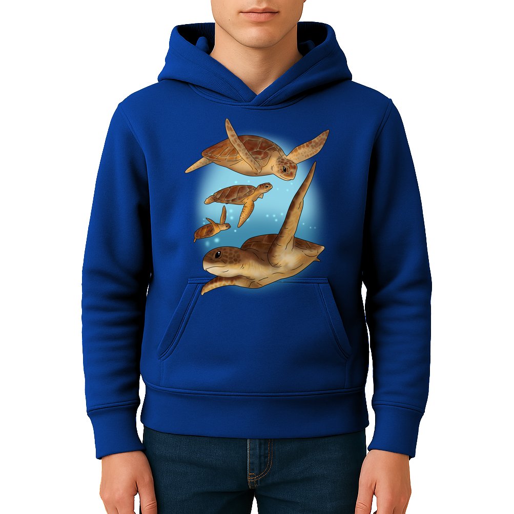 Sea Turtle Ocean Skip A Straw Save A Turtle Gift Kids Hoodie