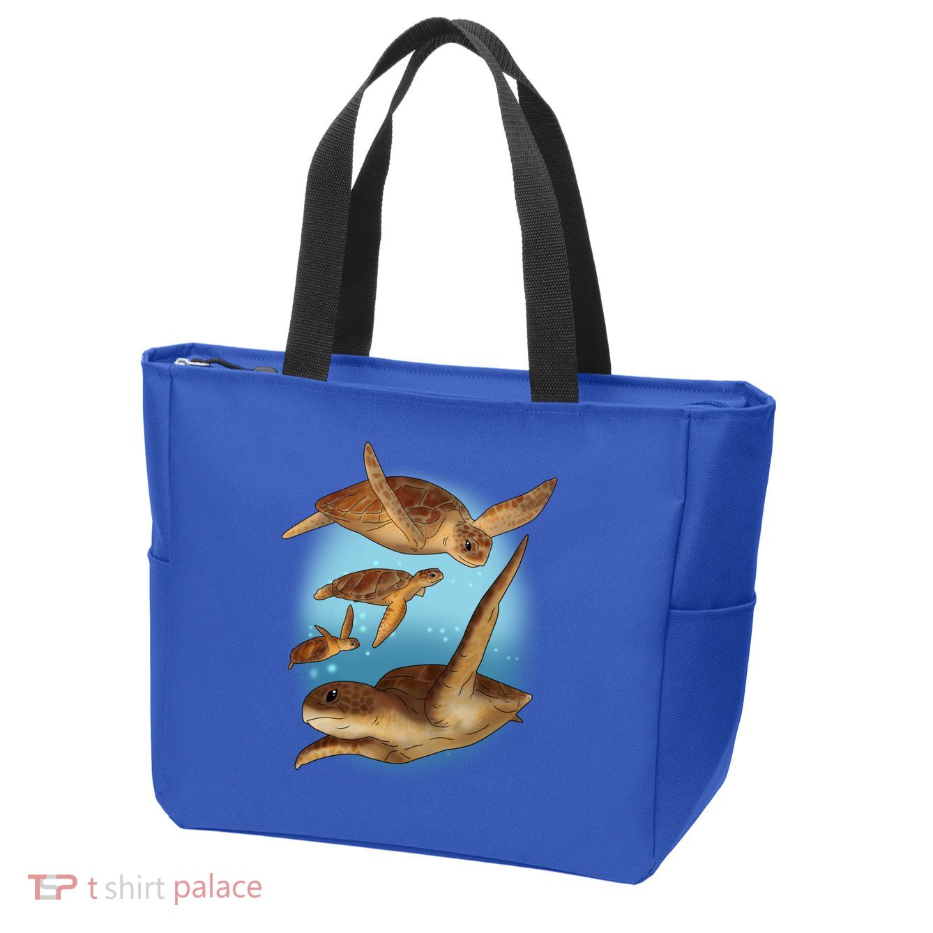 Sea Turtle Ocean Skip A Straw Save A Turtle Gift Zip Tote Bag