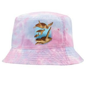 Sea Turtle Ocean Skip A Straw Save A Turtle Gift Tie-Dyed Bucket Hat