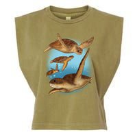 Sea Turtle Ocean Skip A Straw Save A Turtle Gift Garment-Dyed Women's Muscle Tee