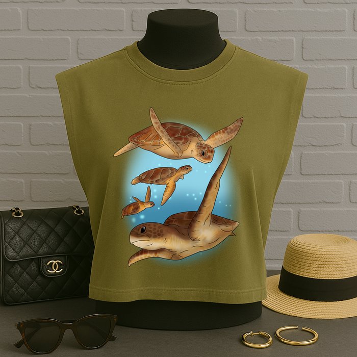 Sea Turtle Ocean Skip A Straw Save A Turtle Gift Garment-Dyed Women's Muscle Tee
