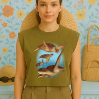 Sea Turtle Ocean Skip A Straw Save A Turtle Gift Garment-Dyed Women's Muscle Tee