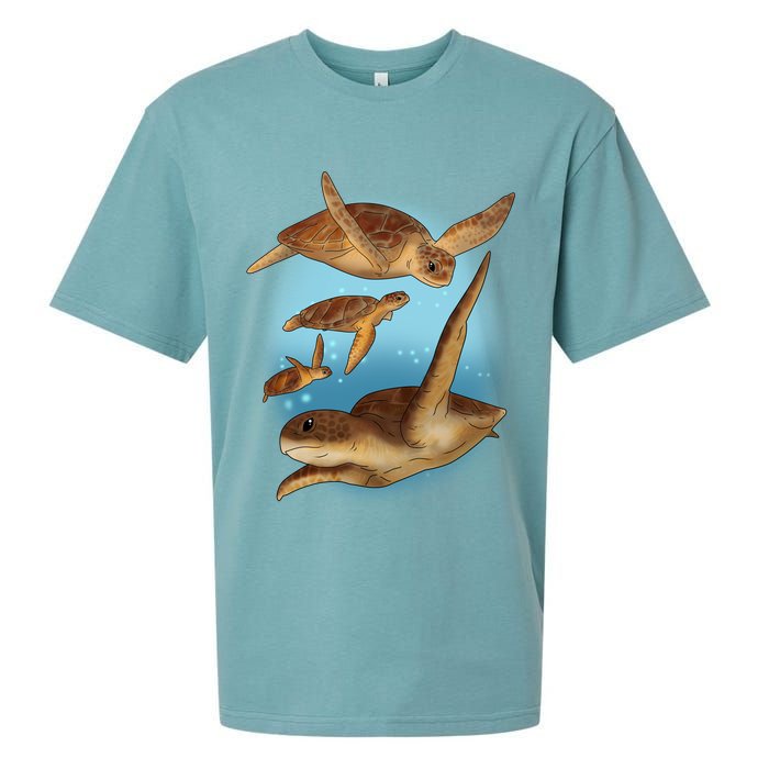 Sea Turtle Ocean Skip A Straw Save A Turtle Gift Sueded Cloud Jersey T-Shirt