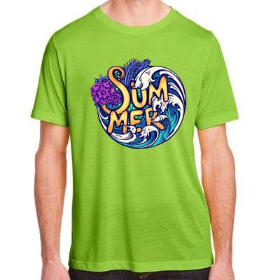 Summer Tropical Ocean Wave Adult ChromaSoft Performance T-Shirt