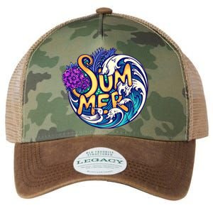 Summer Tropical Ocean Wave Legacy Tie Dye Trucker Hat