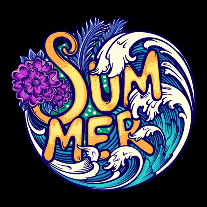 Summer Tropical Ocean Wave Cooling Performance Crew T-Shirt