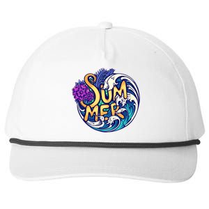 Summer Tropical Ocean Wave Snapback Five-Panel Rope Hat