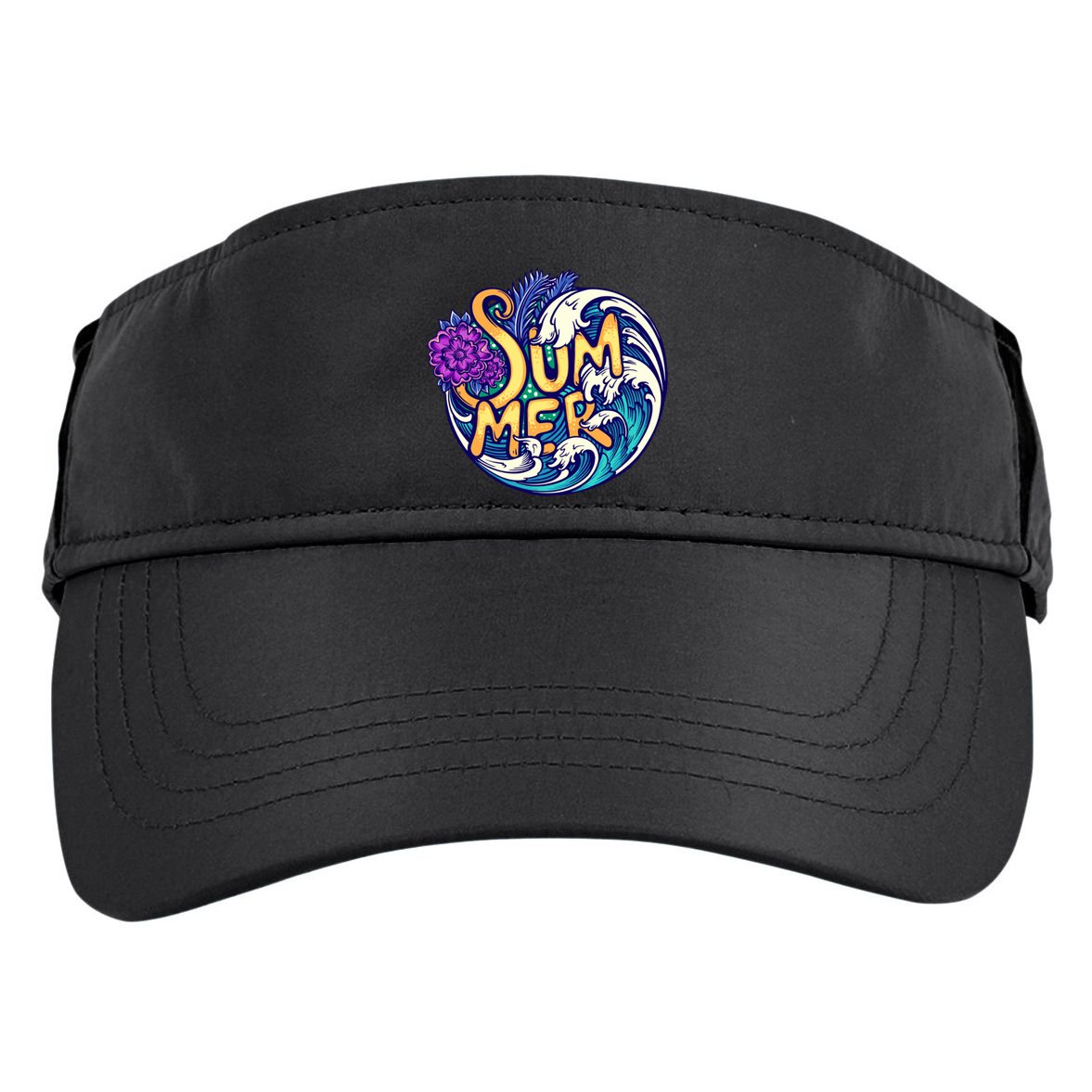 Summer Tropical Ocean Wave Adult Drive Performance Visor