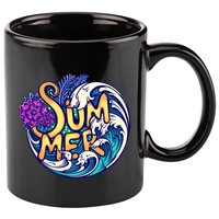 Summer Tropical Ocean Wave 11oz C Handle Ceramic Mug