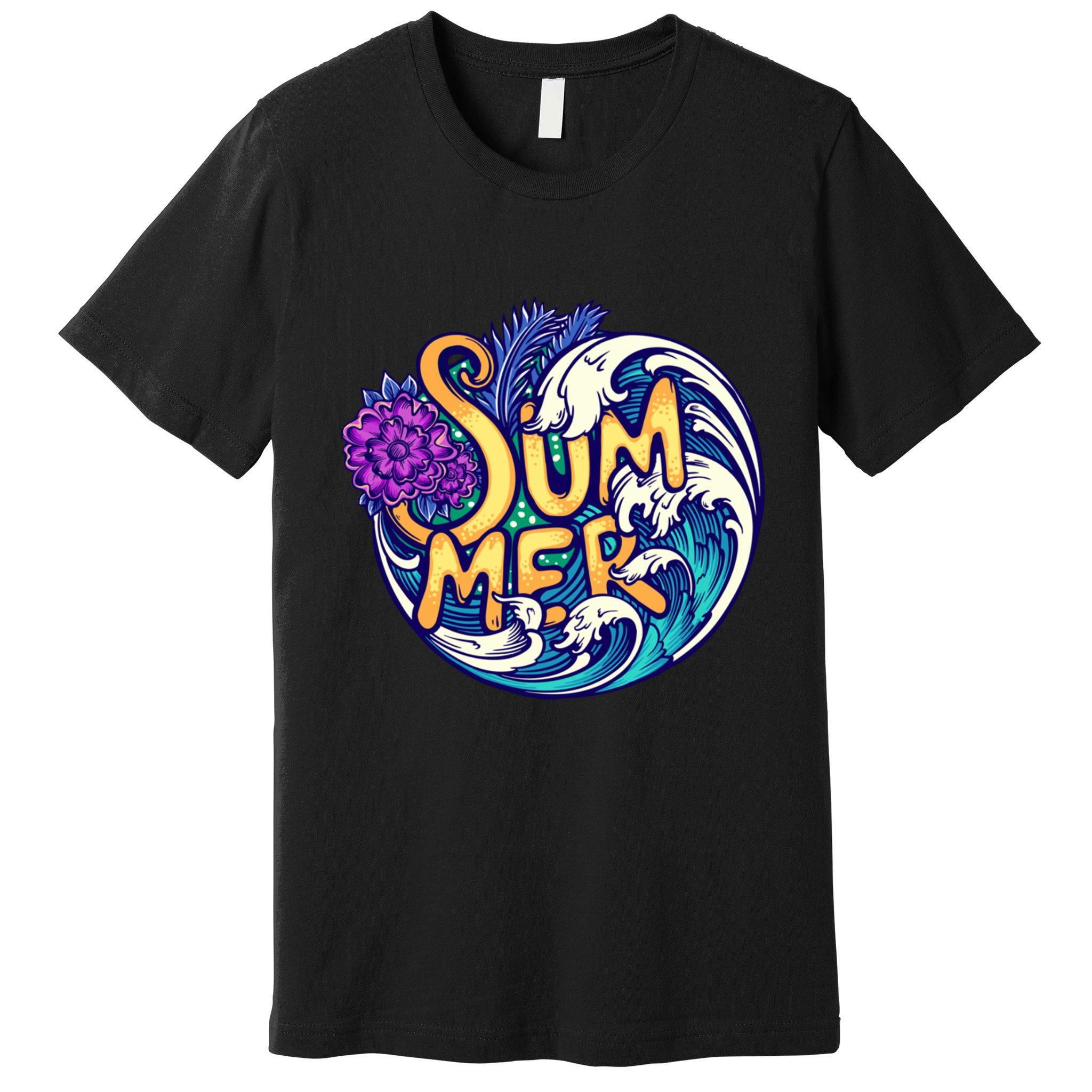 Summer Tropical Ocean Wave Premium T-Shirt