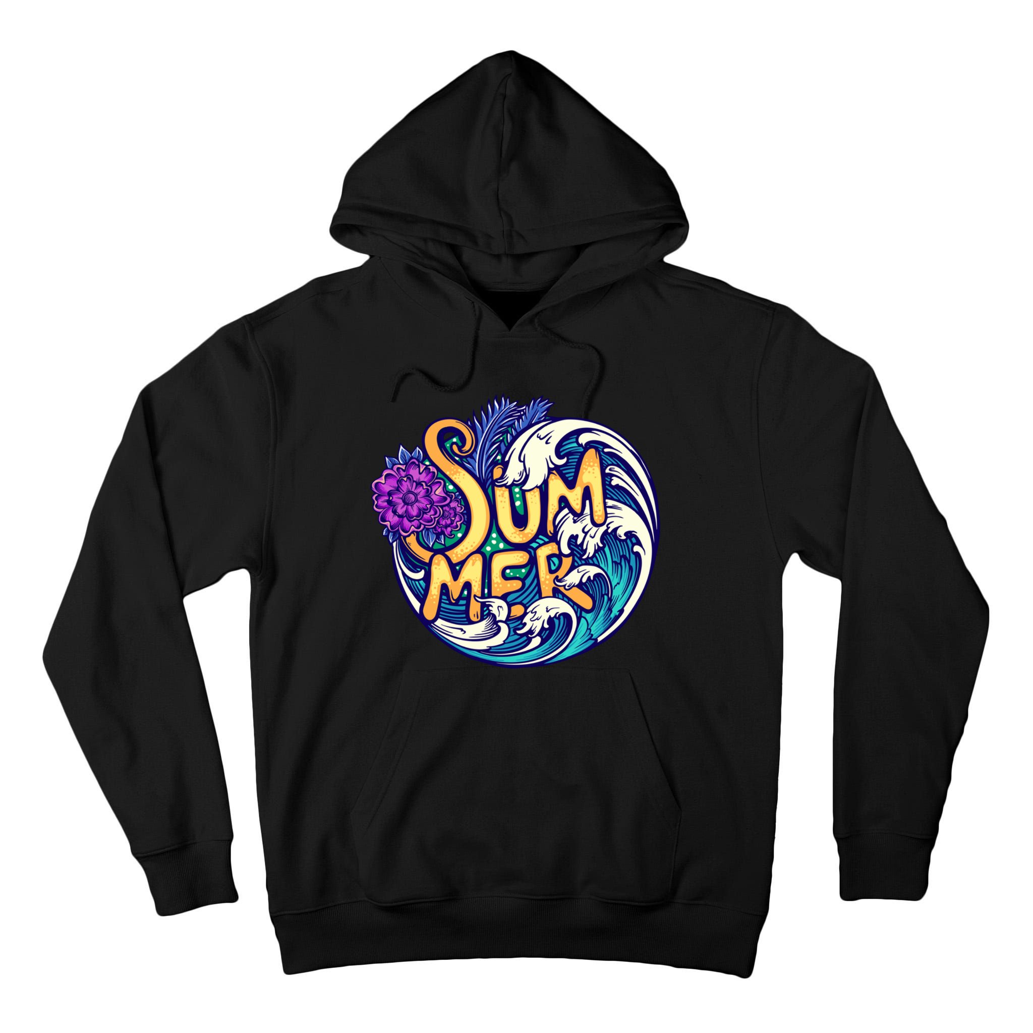 Summer Tropical Ocean Wave Tall Hoodie