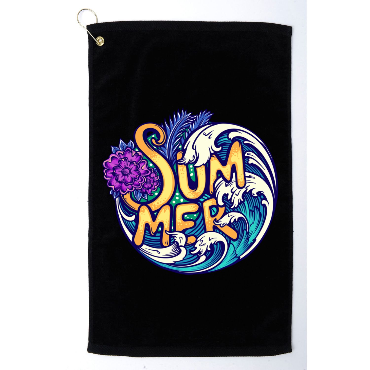Summer Tropical Ocean Wave Golf Towel