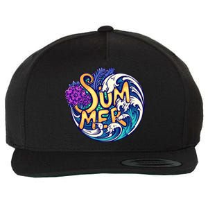 Summer Tropical Ocean Wave Wool Snapback Cap