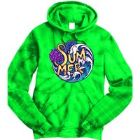 Summer Tropical Ocean Wave Tie Dye Hoodie