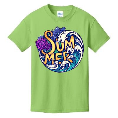 Summer Tropical Ocean Wave Kids T-Shirt