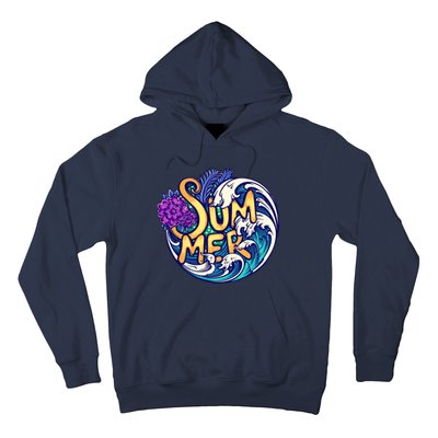 Summer Tropical Ocean Wave Hoodie