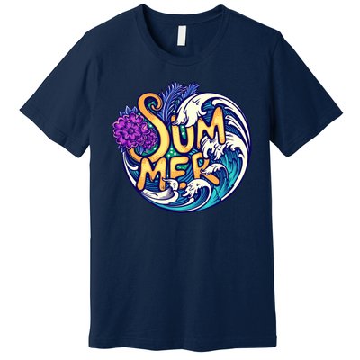 Summer Tropical Ocean Wave Premium T-Shirt