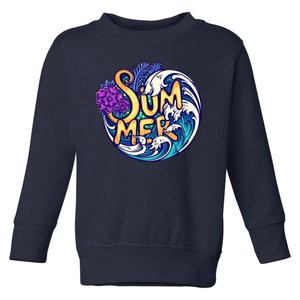 Summer Tropical Ocean Wave Toddler Sweatshirt