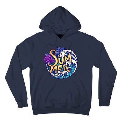 Summer Tropical Ocean Wave Tall Hoodie