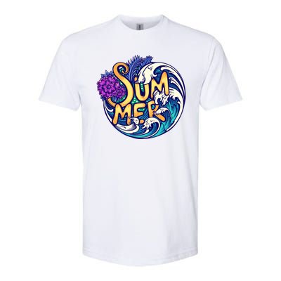 Summer Tropical Ocean Wave Softstyle® CVC T-Shirt