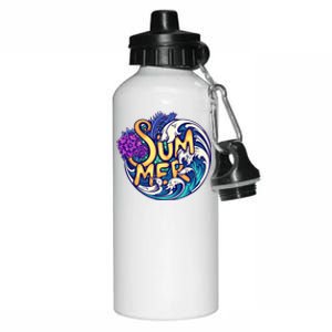 Summer Tropical Ocean Wave Aluminum Water Bottle