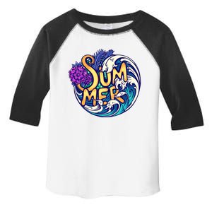 Summer Tropical Ocean Wave Toddler Fine Jersey T-Shirt