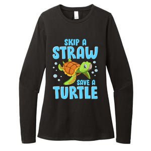 Sea Turtles Ocean Skip A Straw Save A Turtle Marine Biology Cool Gift Womens CVC Long Sleeve Shirt