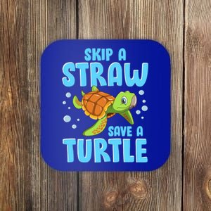 Sea Turtles Ocean Skip A Straw Save A Turtle Marine Biology Cool Gift Coaster