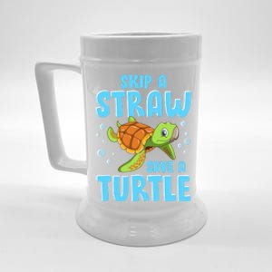 Sea Turtles Ocean Skip A Straw Save A Turtle Marine Biology Cool Gift Beer Stein