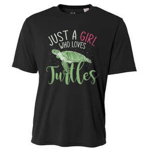 Sea Turtle Ocean Animal Wo Girl Gift Turtle Cooling Performance Crew T-Shirt