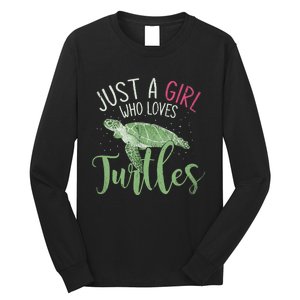 Sea Turtle Ocean Animal Wo Girl Gift Turtle Long Sleeve Shirt