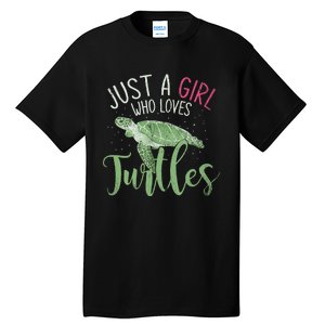 Sea Turtle Ocean Animal Wo Girl Gift Turtle Tall T-Shirt