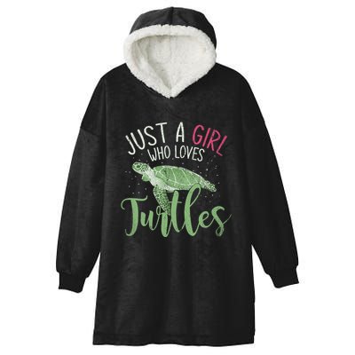 Sea Turtle Ocean Animal Wo Girl Gift Turtle Hooded Wearable Blanket