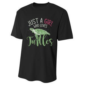 Sea Turtle Ocean Animal Wo Girl Gift Turtle Performance Sprint T-Shirt