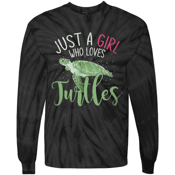 Sea Turtle Ocean Animal Wo Girl Gift Turtle Tie-Dye Long Sleeve Shirt