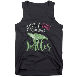 Sea Turtle Ocean Animal Wo Girl Gift Turtle Tank Top