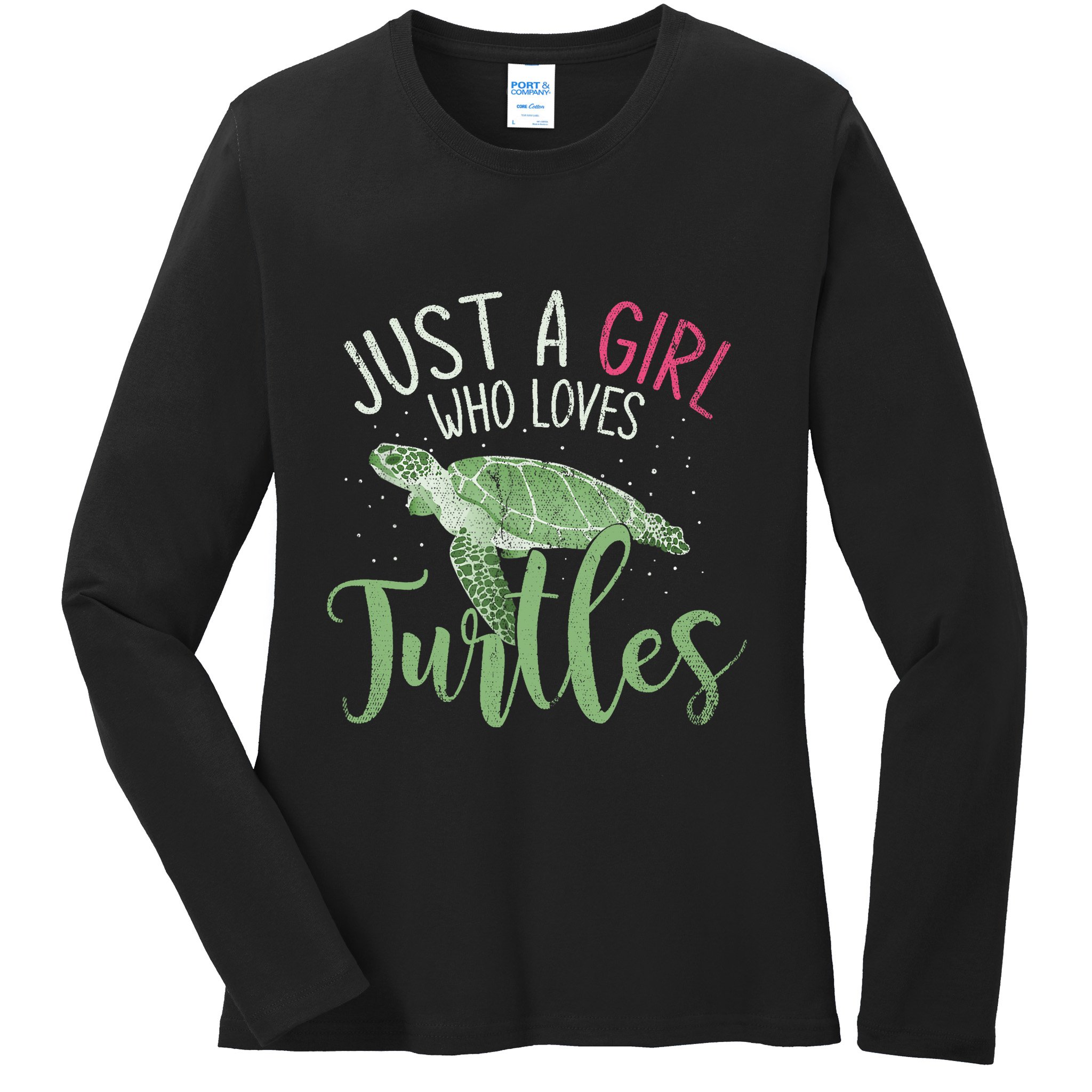 Sea Turtle Ocean Animal Wo Girl Gift Turtle Ladies Long Sleeve Shirt