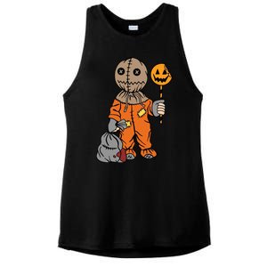 Sam Treat Or Trick Halloween Ladies PosiCharge Tri-Blend Wicking Tank