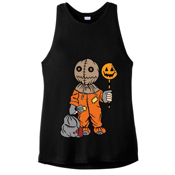 Sam Treat Or Trick Halloween Ladies PosiCharge Tri-Blend Wicking Tank