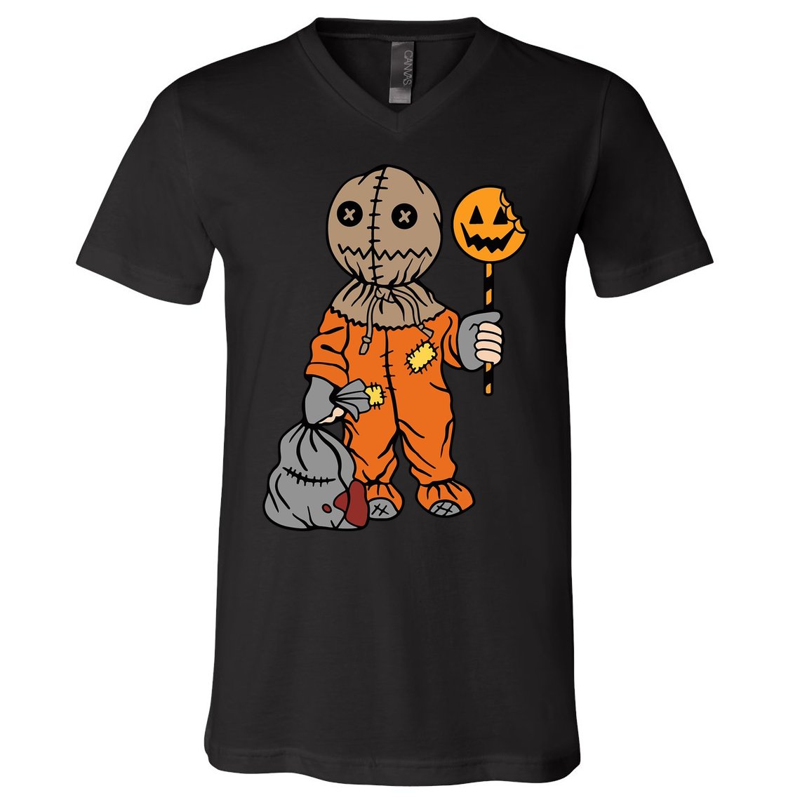 Sam Treat Or Trick Halloween V-Neck T-Shirt