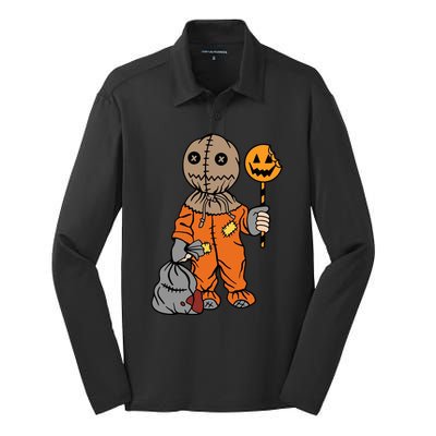 Sam Treat Or Trick Halloween Silk Touch Performance Long Sleeve Polo