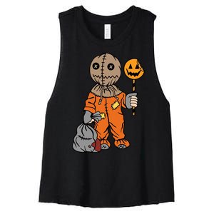 Sam Treat Or Trick Halloween Women's Racerback Cropped Tank