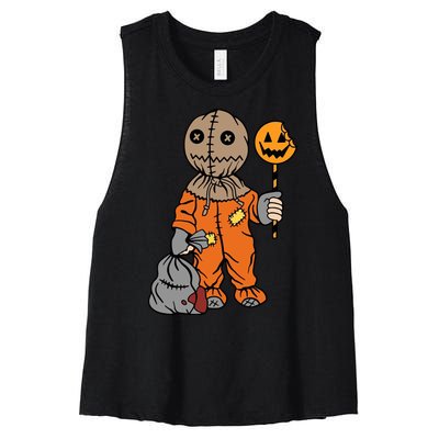 Sam Treat Or Trick Halloween Women's Racerback Cropped Tank