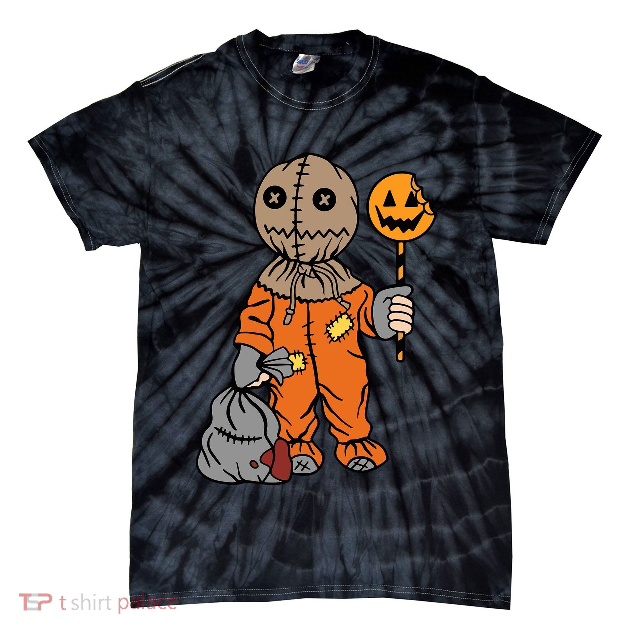 Sam Treat Or Trick Halloween Tie-Dye T-Shirt