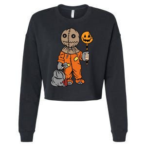 Sam Treat Or Trick Halloween Cropped Pullover Crew