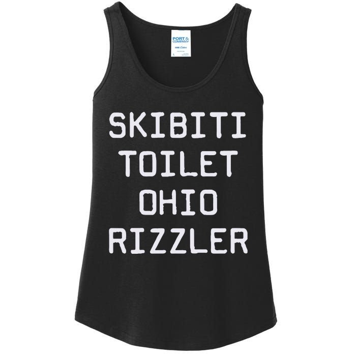 Skibiti Toilet Ohio Rizzler Funny Gen A Slang Ladies Essential Tank