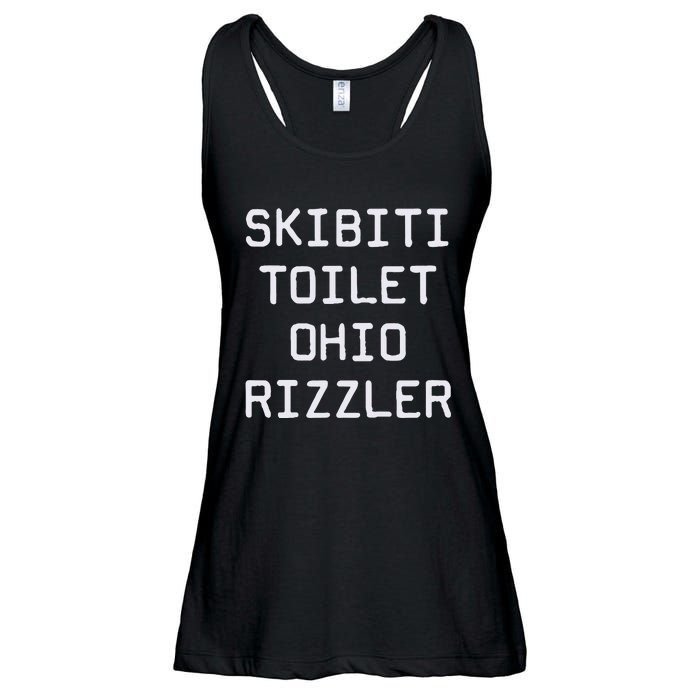 Skibiti Toilet Ohio Rizzler Funny Gen A Slang Ladies Essential Flowy Tank