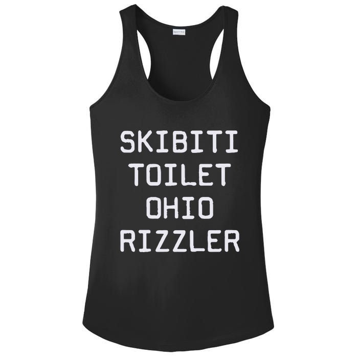 Skibiti Toilet Ohio Rizzler Funny Gen A Slang Ladies PosiCharge Competitor Racerback Tank