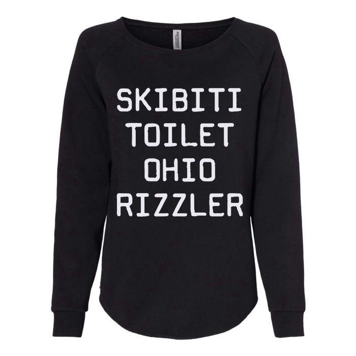 Skibiti Toilet Ohio Rizzler Funny Gen A Slang Womens California Wash Sweatshirt